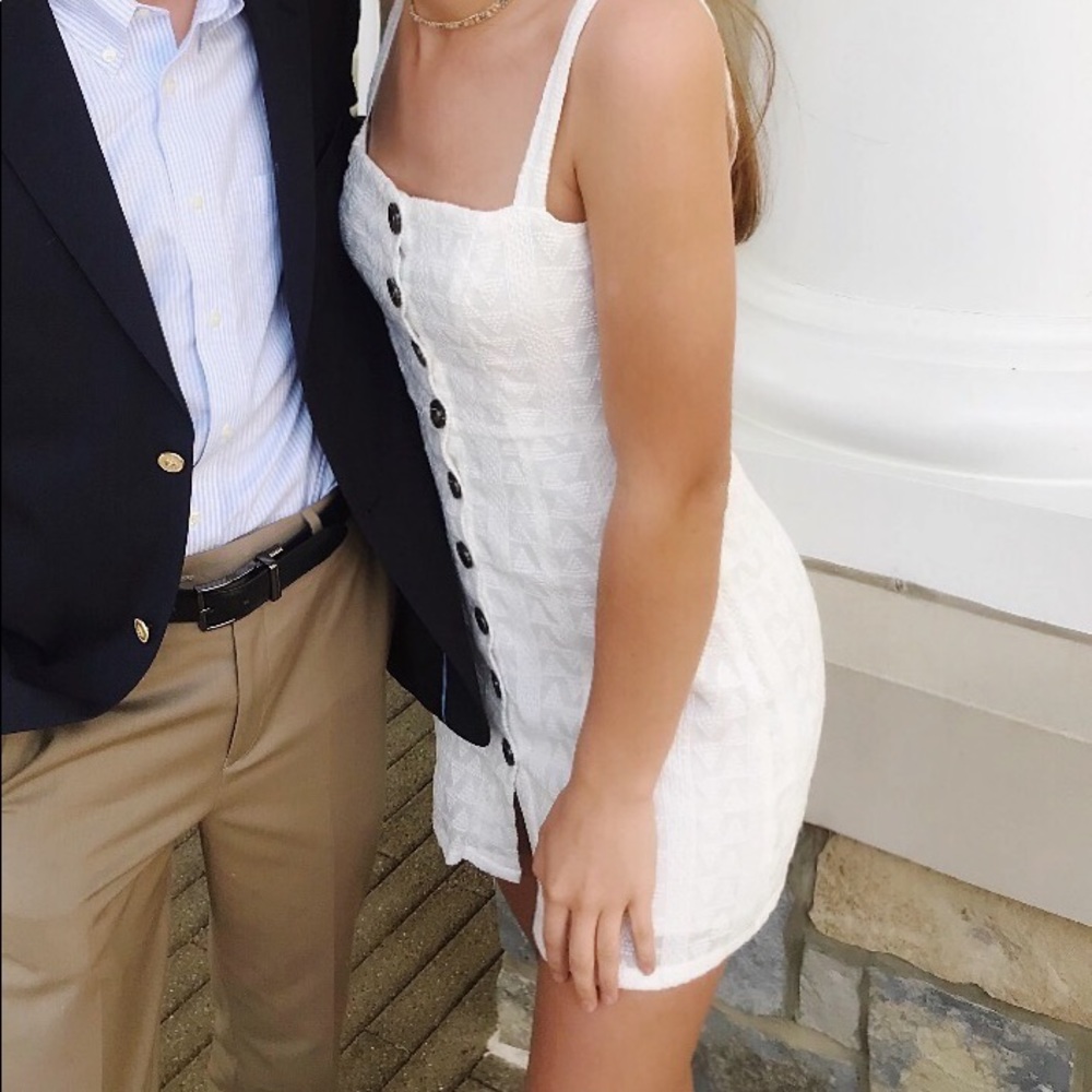 White button dress